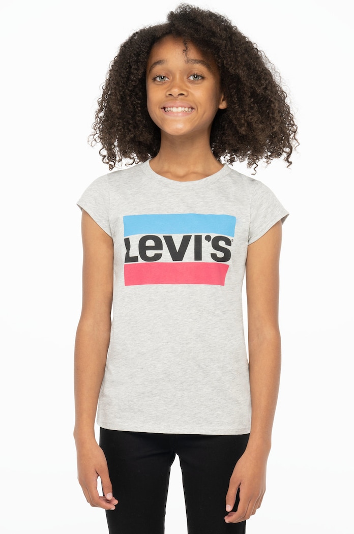 Levi's T-shirt dziecięcy nadruk szary 4E4900.NOS.G