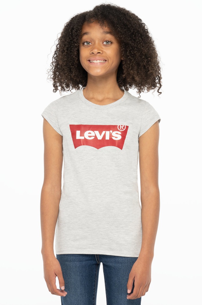 Levi's T-shirt dziecięcy nadruk szary 3E4234.NOS.G