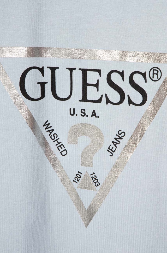 Dziewczynka Guess T-shirt dziecięcy J81I15.J1311.PPYH niebieski