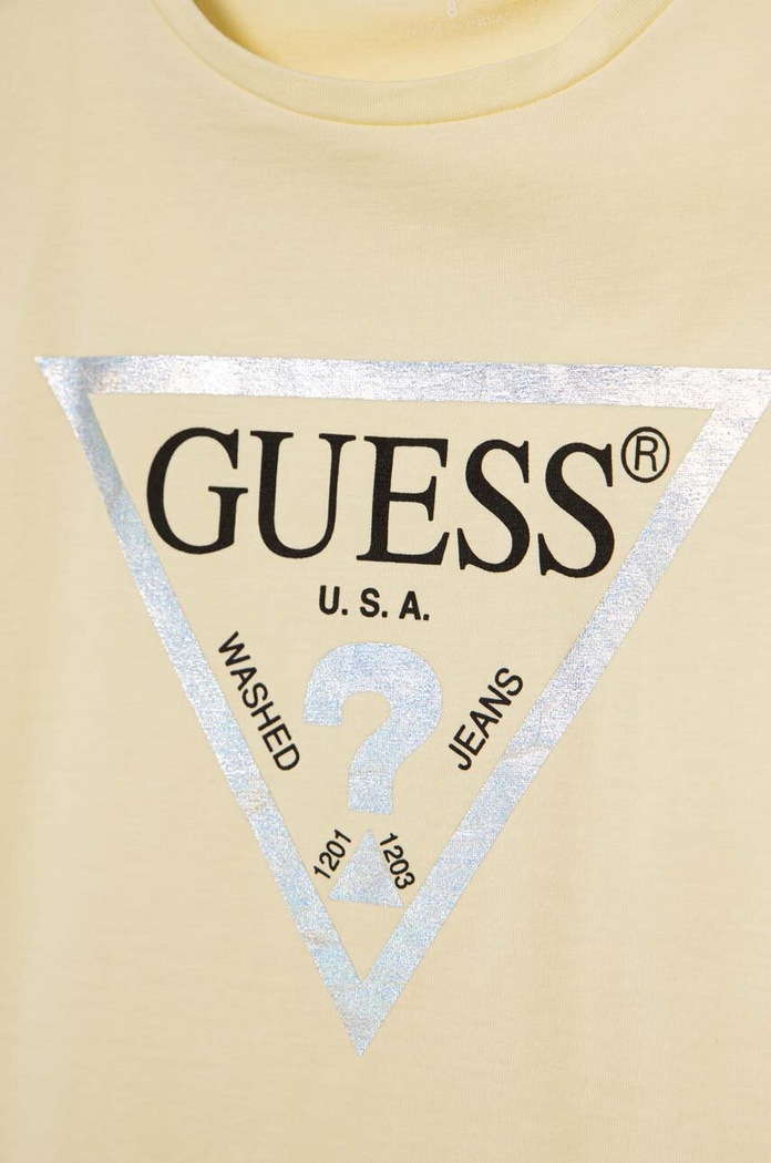Dziewczynka Guess T-shirt dziecięcy J81I15.J1311.PPYH żółty