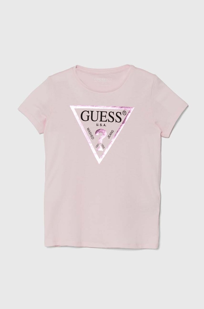 Guess gyerek pamut póló pamut rózsaszín J73I56.K8HM0.9BYH