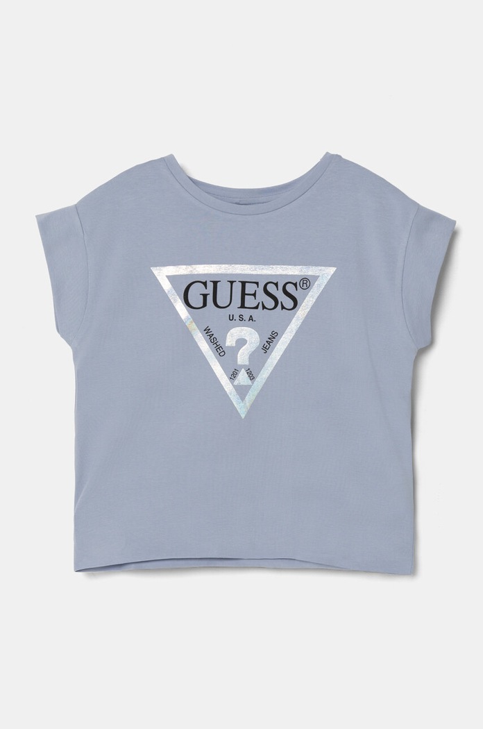 Dětské tričko Guess s elastanem modrá J81I15.J1311.9BYH