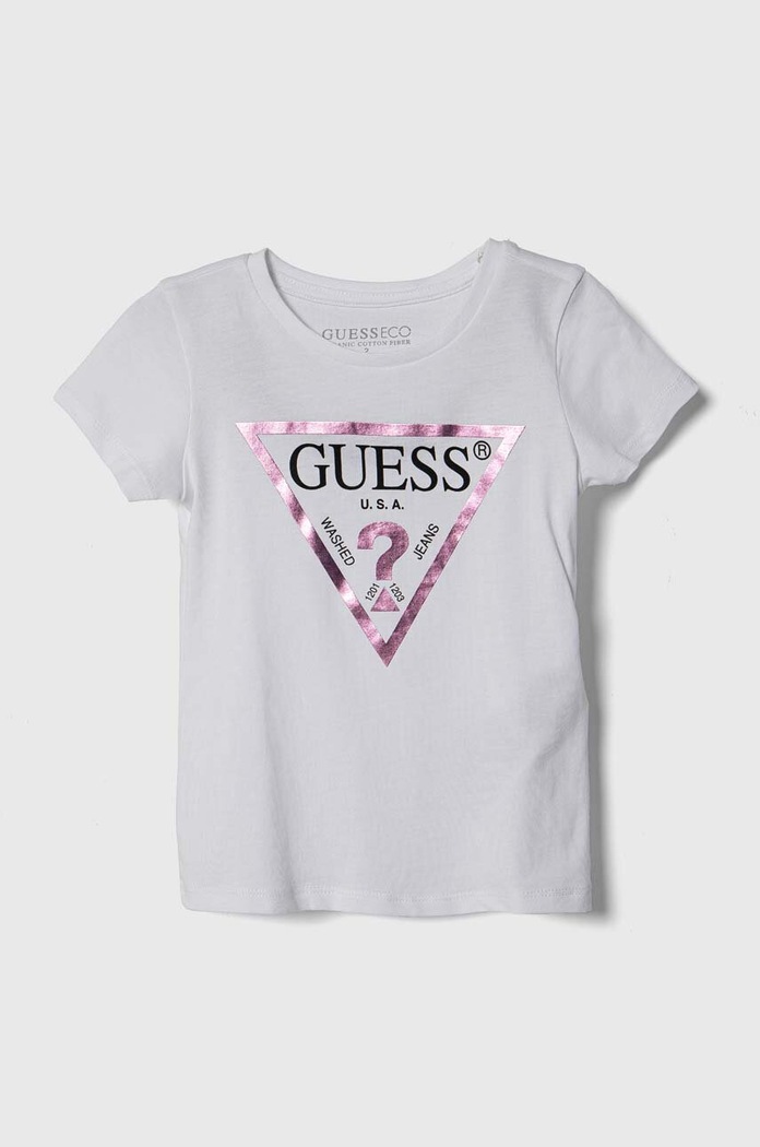 Guess tricou de bumbac pentru copii print alb K73I56.K8HM0.9BYH