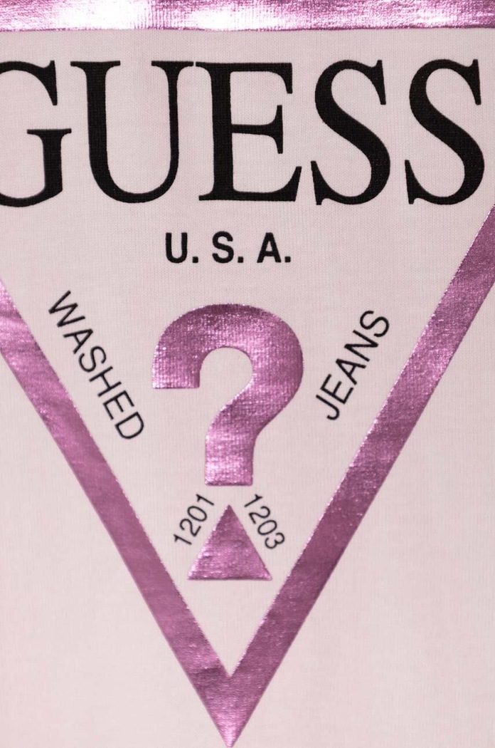 Dievča Detské bavlnené tričko Guess K73I56.K8HM0.9BYH ružová
