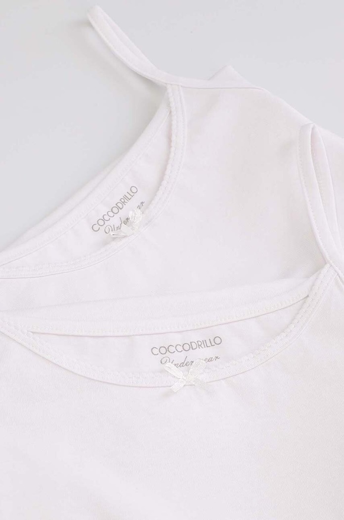 Coccodrillo top bawełniany dziecięcy 2-pack XCX407202BAU biały