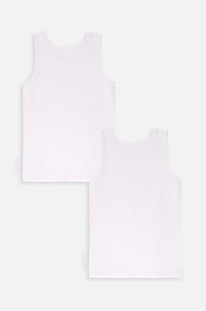 Coccodrillo top bawełniany dziecięcy 2-pack XCX407203BAU biały AA00