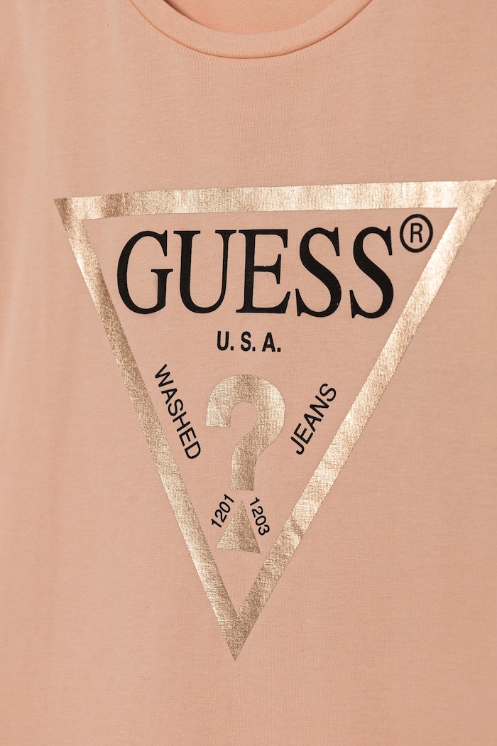 Dziewczynka Guess t-shirt dziecięcy J81I15.J1311.PPYA pomarańczowy