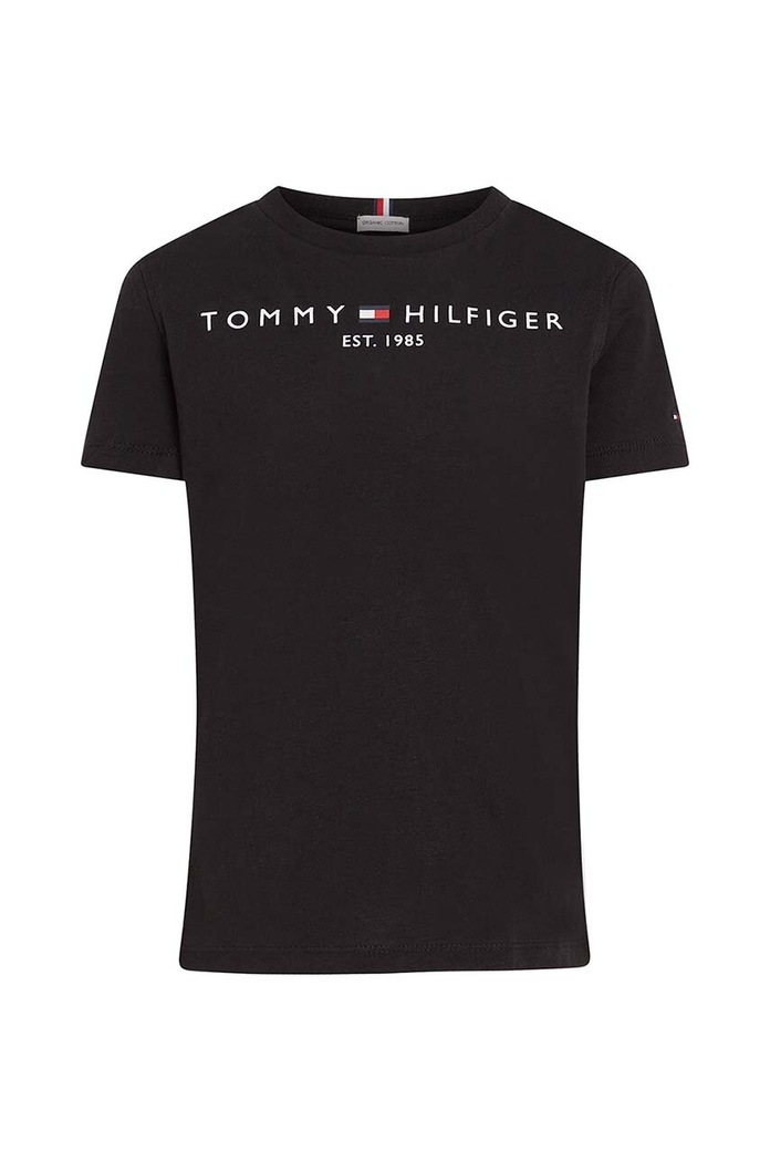Tommy Hilfiger T-shirt bawełniany dziecięcy KS0KS00210.NOS czarny AA00