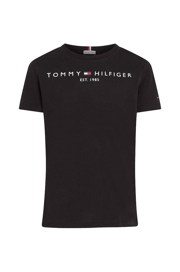 Tommy Hilfiger T-shirt bawełniany dziecięcy KS0KS00210.NOS czarny AA00