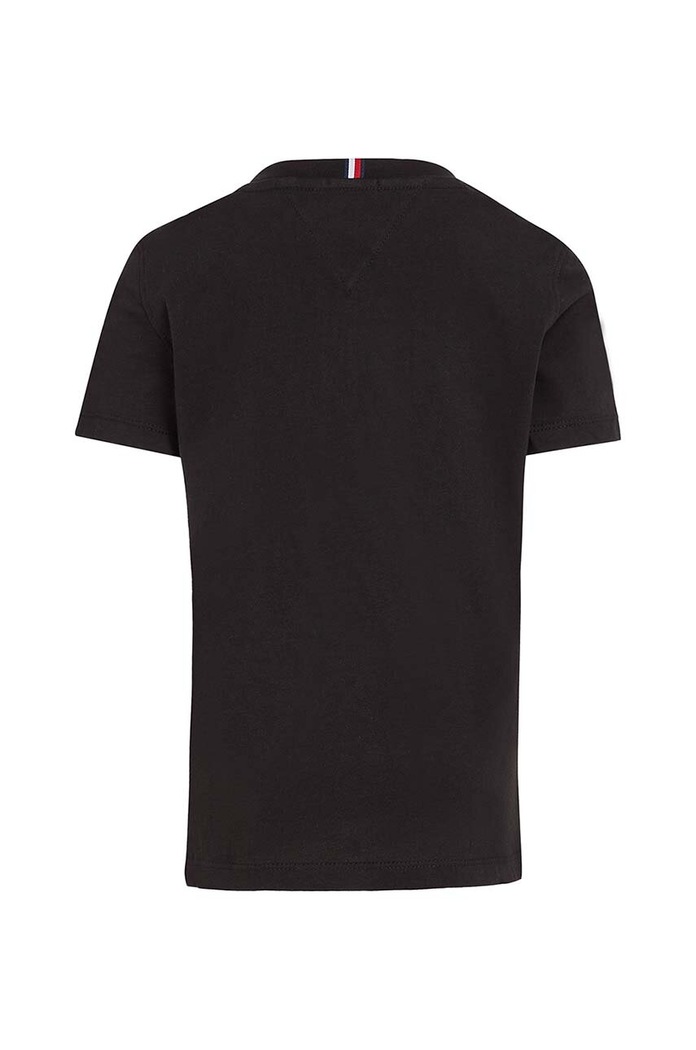 Chłopiec Tommy Hilfiger T-shirt bawełniany dziecięcy KS0KS00210.NOS czarny