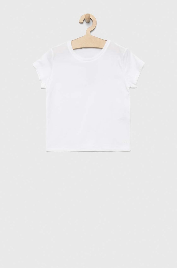 Dětské bavlněné tričko United Colors of Benetton kulatý bílá 3I1XC109V.G.NOS