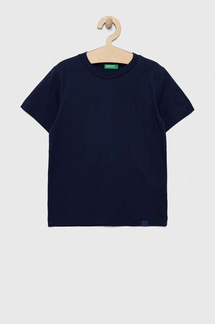 United Colors of Benetton t-shirt bawełniany dziecięcy bawełna granatowy 3I1XC109W.G.NOS
