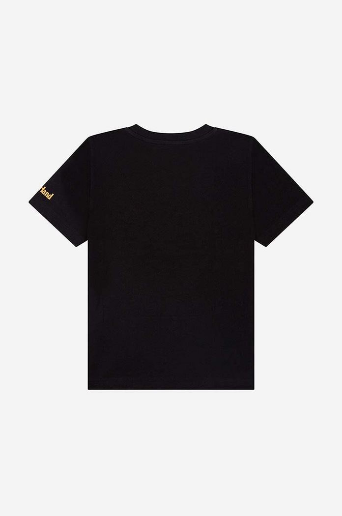 Timberland gyerek pamut póló Short Sleeves Tee-shirt T25S87.09B fekete AA00