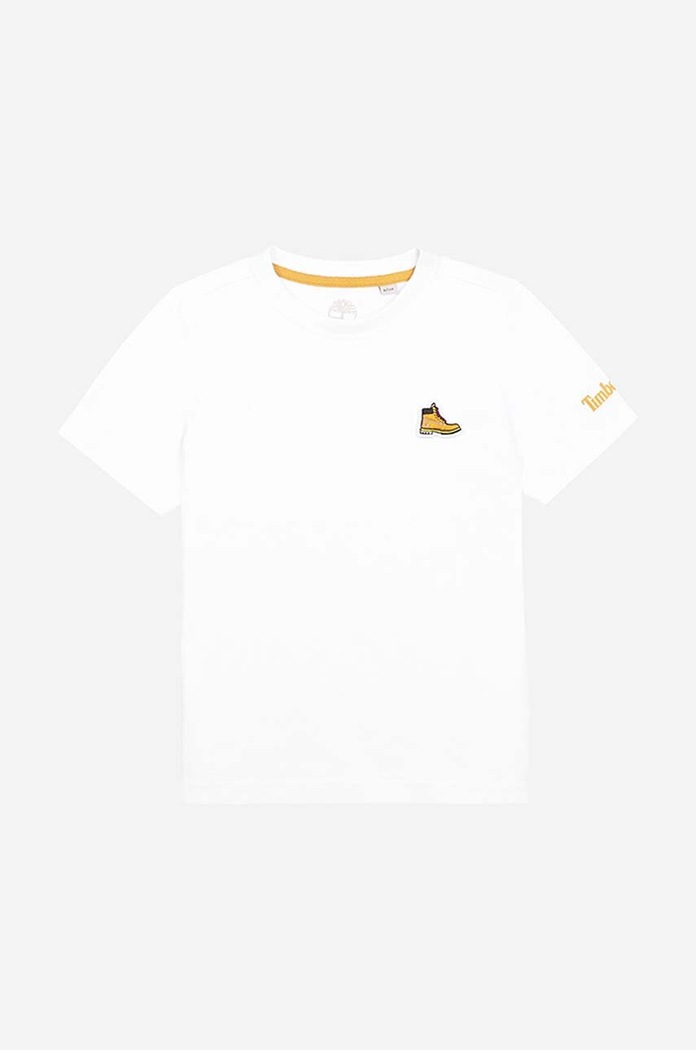 Timberland gyerek pamut póló Short Sleeves Tee-shirt pamut fehér T25S87.10B