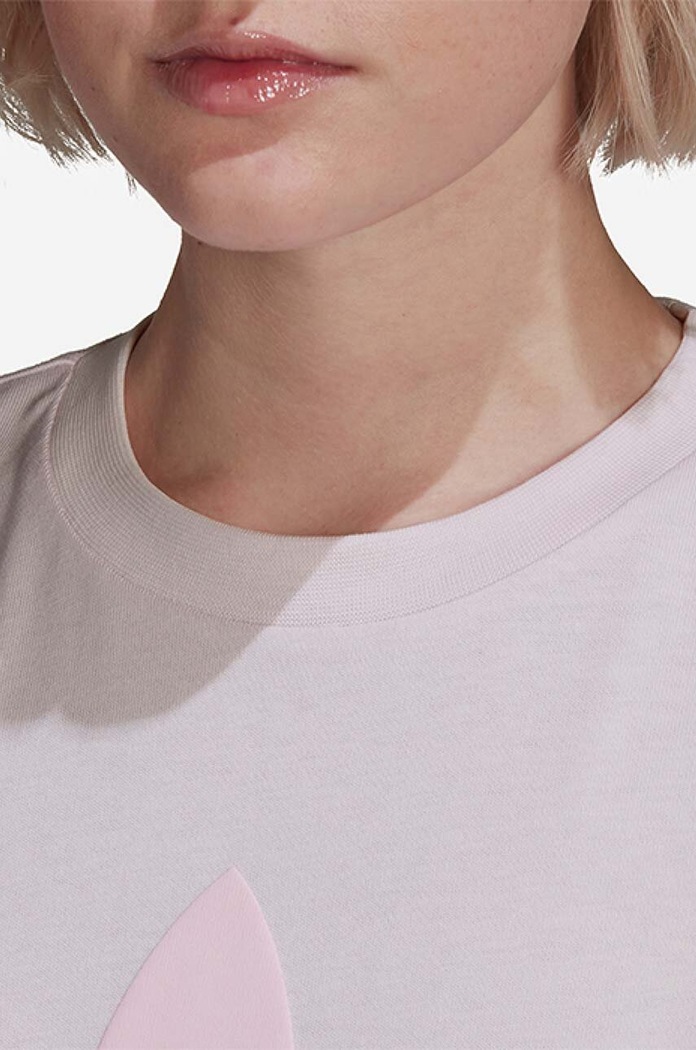 Bavlněné tričko adidas Originals růžová HU1631