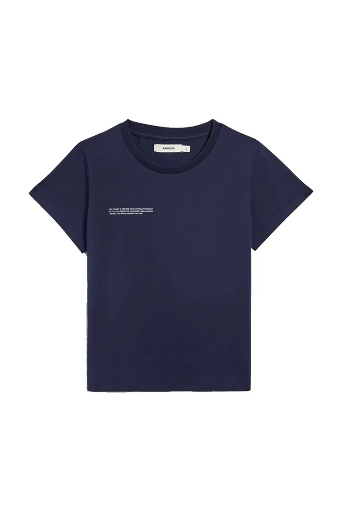 Тениска Pangaia KIDS' 365 MIDWEIGHT T-SHIRT изчистен тъмносин 10000430.CORE