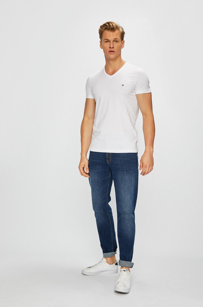 Tommy Hilfiger - Tricou MW0MW02045 alb AA00