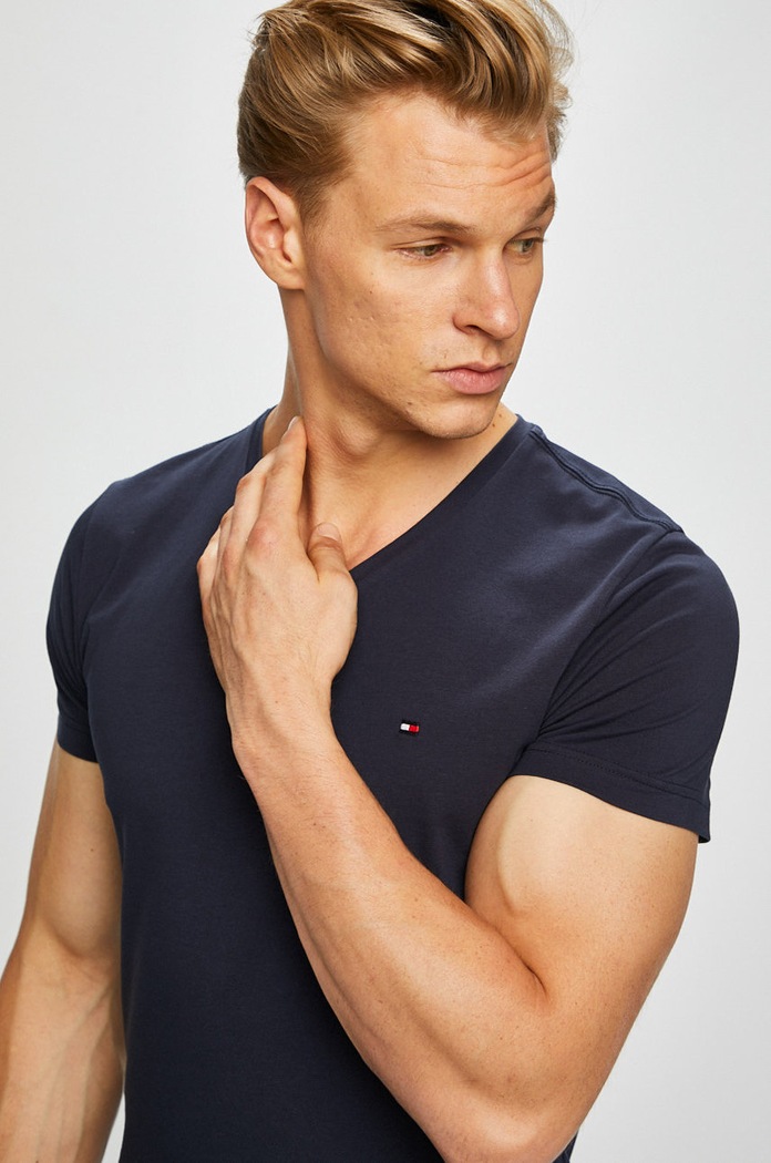 Tommy Hilfiger – Μπλουζάκι σκούρο μπλε MW0MW02045
