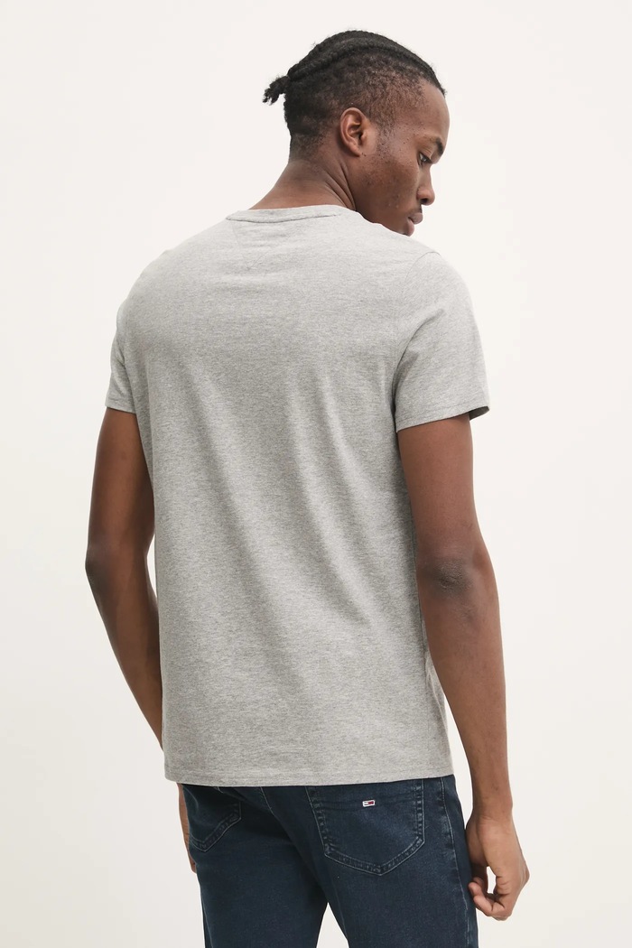 Ruházat Tommy Jeans t-shirt férfi pamut DM0DM04411 szürke
