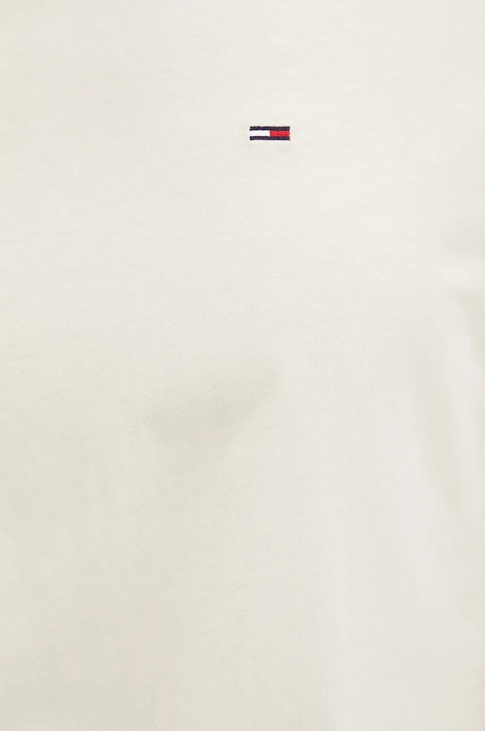 Tommy Jeans tričko pánské bavlněné béžová DM0DM04411