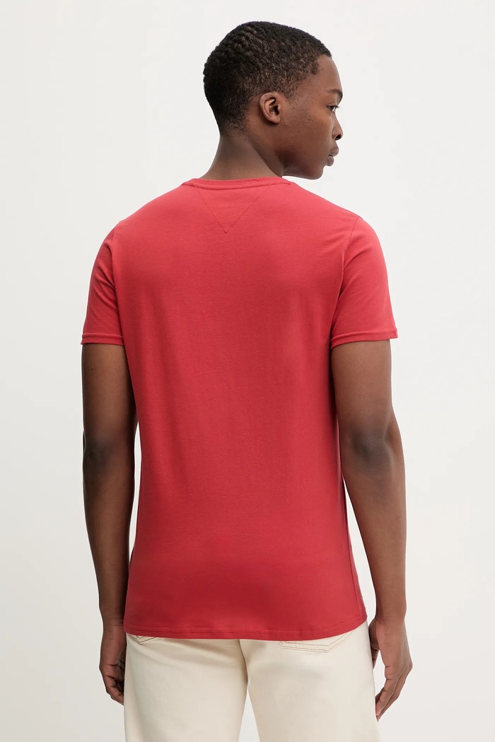 Odzież Tommy Jeans t-shirt męski bawełniany DM0DM04411 czerwony