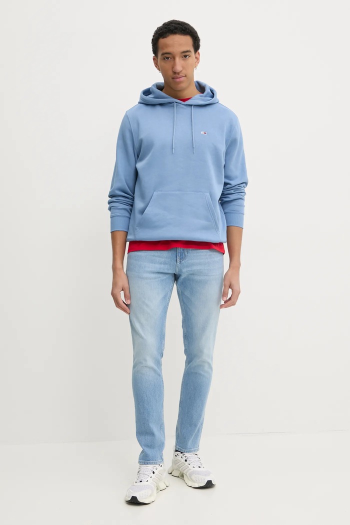 Tommy Jeans t-shirt męski bawełniany DM0DM04411 czerwony AA00
