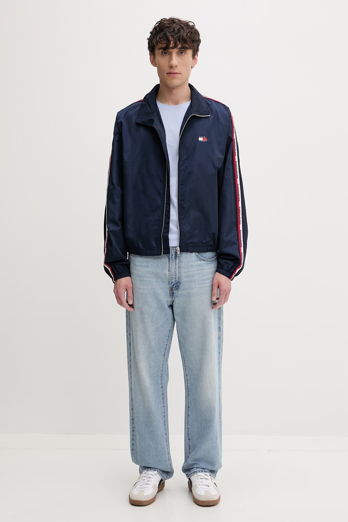 Tommy Jeans T-shirt ανδρικό βαμβακερό DM0DM04411 μπλε AA00