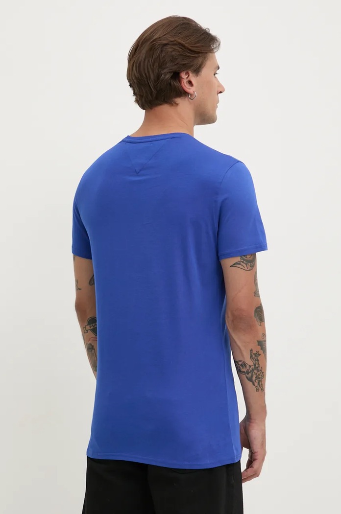 Îmbrăcăminte Tommy Jeans tricou bărbătesc din bumbac DM0DM04411 albastru