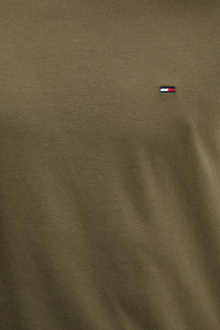 Tommy Jeans T-shirt ανδρικό βαμβακερό DM0DM04411 πράσινο