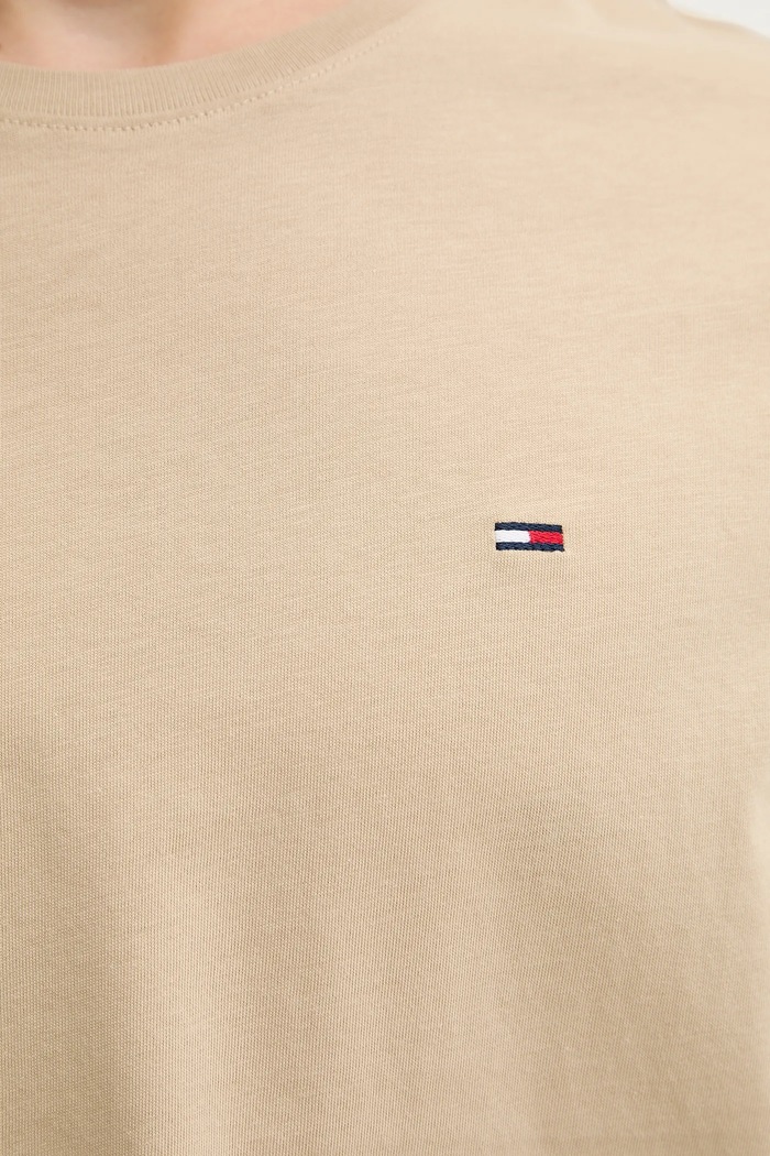 Tommy Jeans tričko pánske bavlnené béžová DM0DM04411