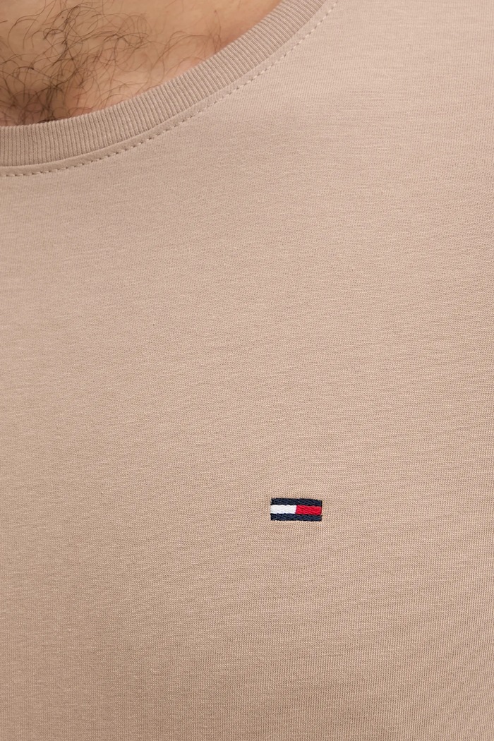 Tommy Jeans tričko pánske bavlnené béžová DM0DM04411