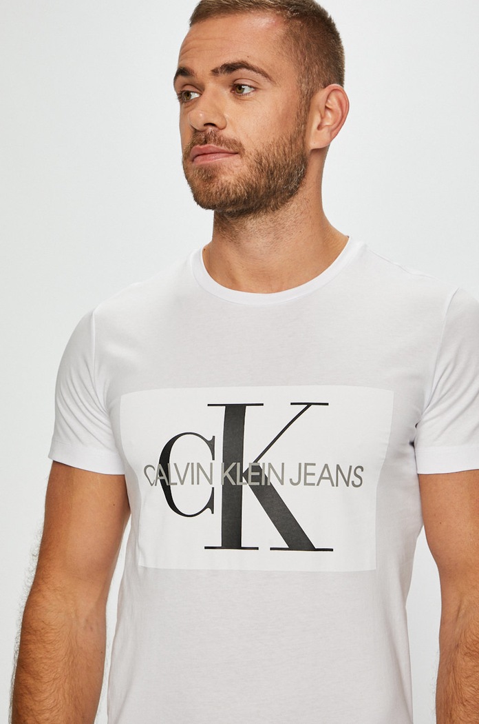 Pánske tričko Calvin Klein Jeans J30J307842 biela