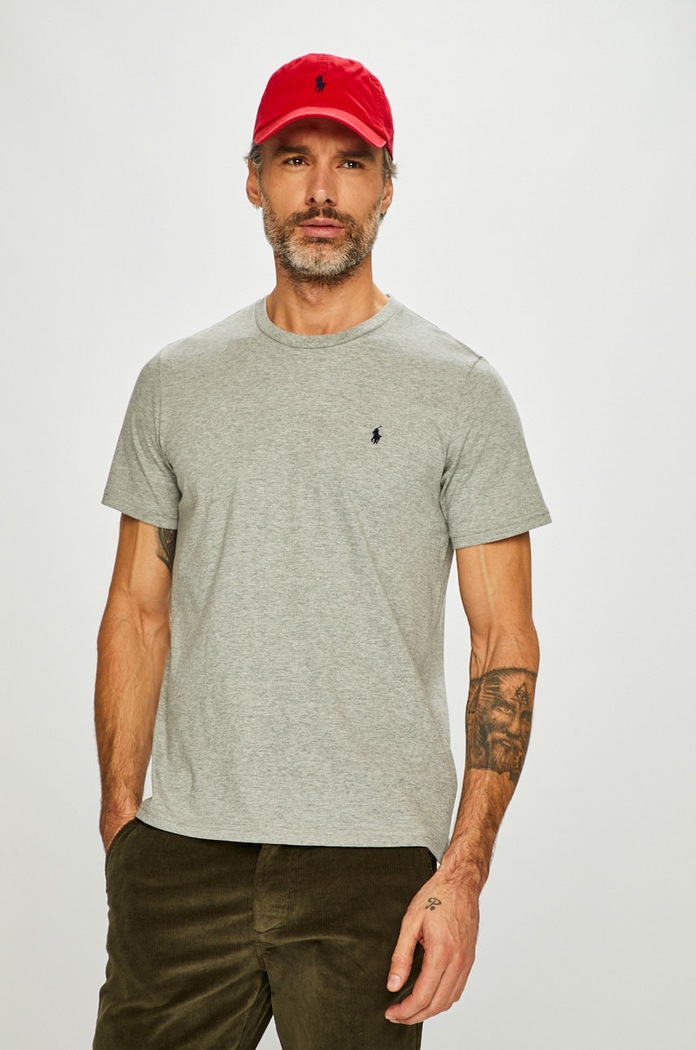 Polo Ralph Lauren - Pánske tričko bavlna sivá 714706745003