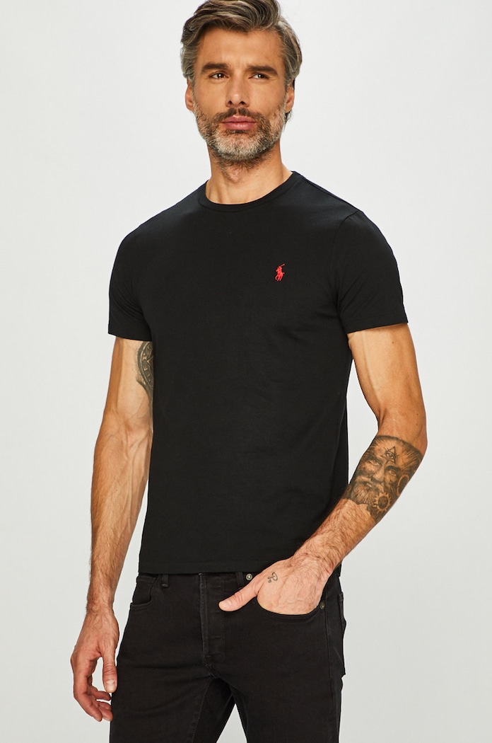 Tričko Polo Ralph Lauren bavlna černá 710680785001