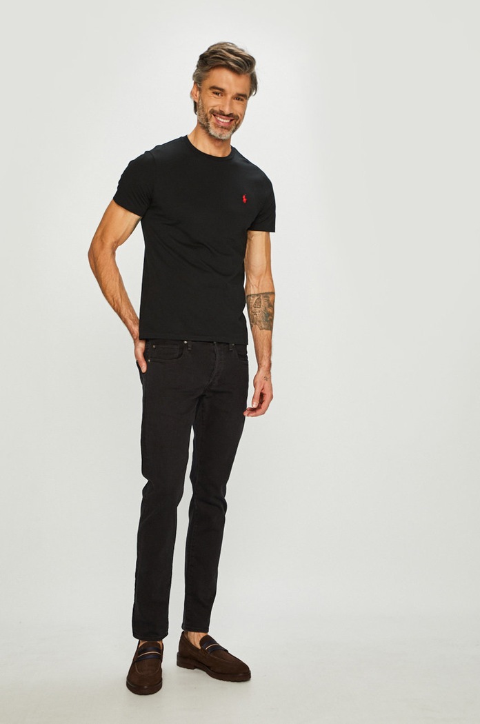 Tričko Polo Ralph Lauren 710680785001 černá AA00