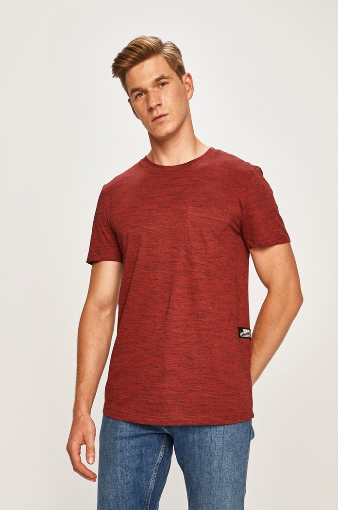 Tom Tailor Denim - T-shirt bordowy 1011974