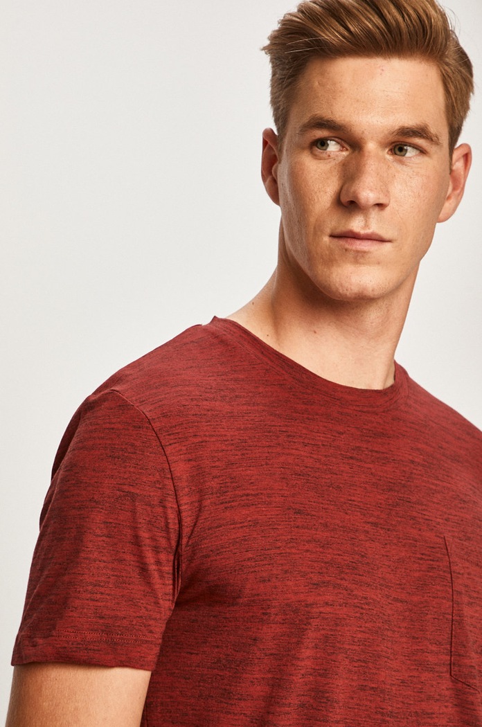 Denim - T-shirt Tom Tailor 1011974 bordowy