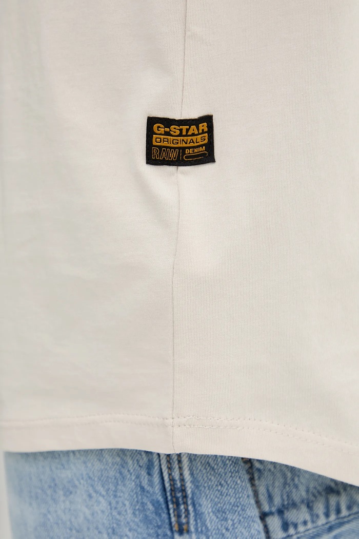 G-Star basic tričko pánské bavlněné Lash D16396.B353 béžová