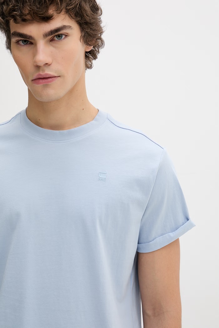 G-Star basic tričko pánské bavlněné Lash modrá D16396.B353
