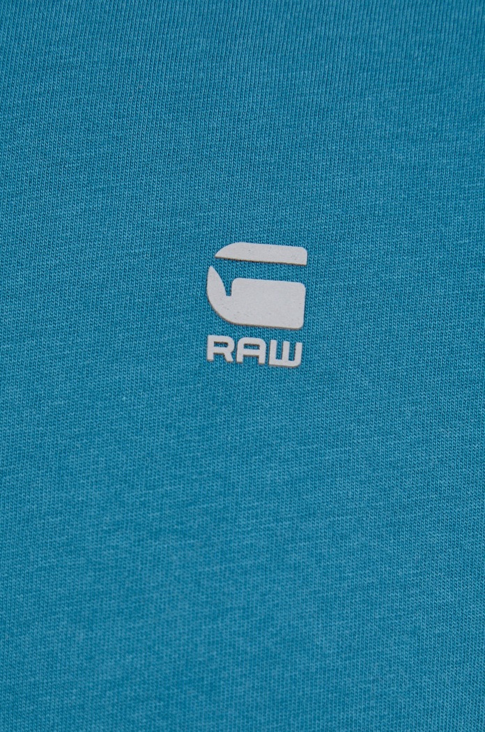 G-Star T-shirt basic męski bawełniany Lash D16396.B353 turkusowy