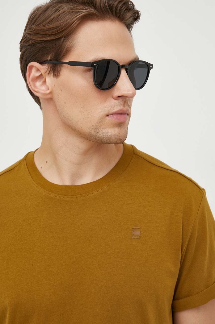 G-Star basic tričko pánské bavlněné Lash zelená D16396.B353