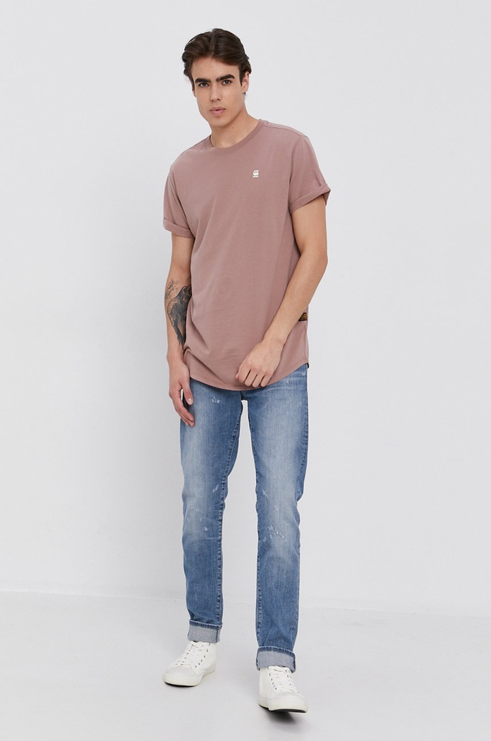 G-Star basic tričko pánské bavlněné Lash D16396.B353 růžová AA00