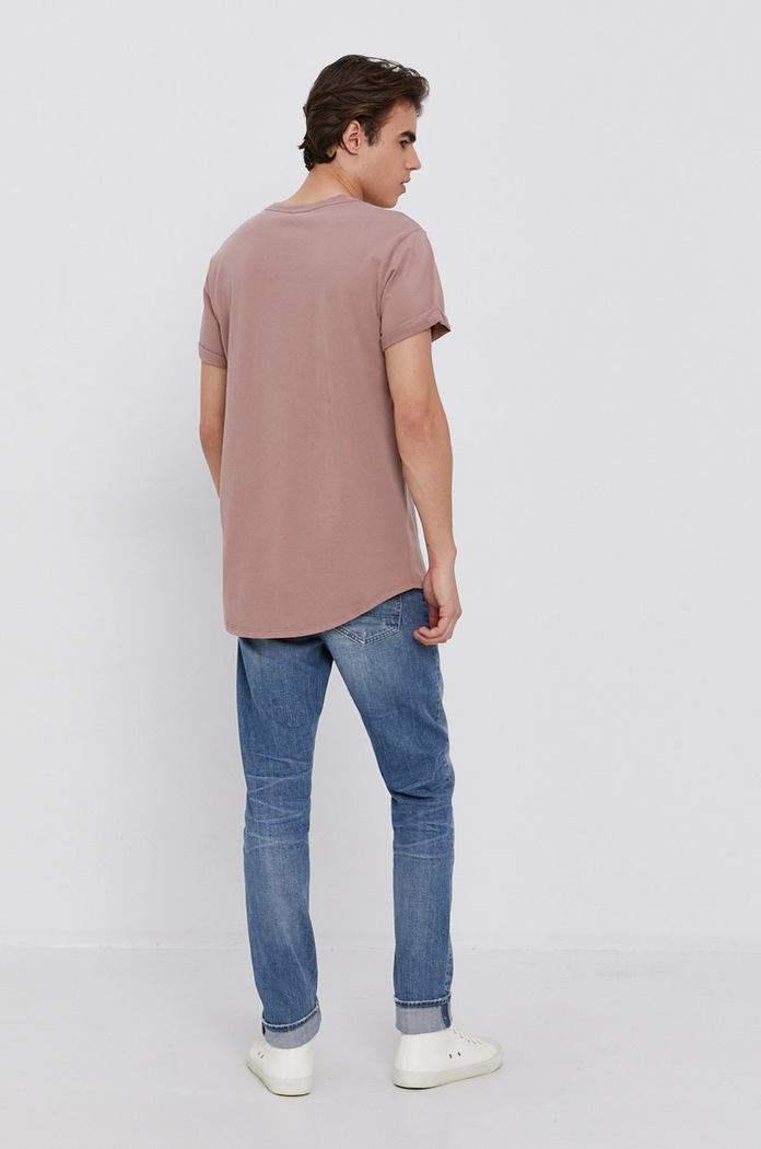 Oblečení G-Star basic tričko pánské bavlněné Lash D16396.B353 růžová