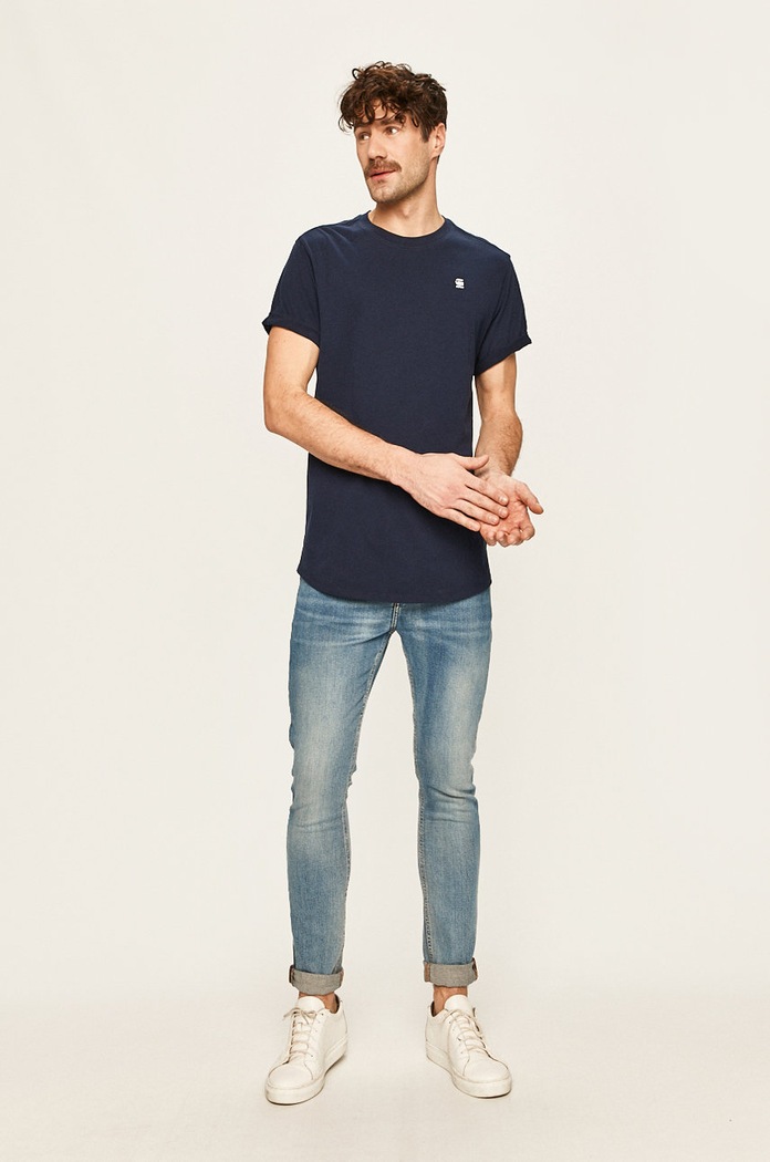 G-Star basic tričko pánské bavlněné Lash D16396.B353 námořnická modř AA00