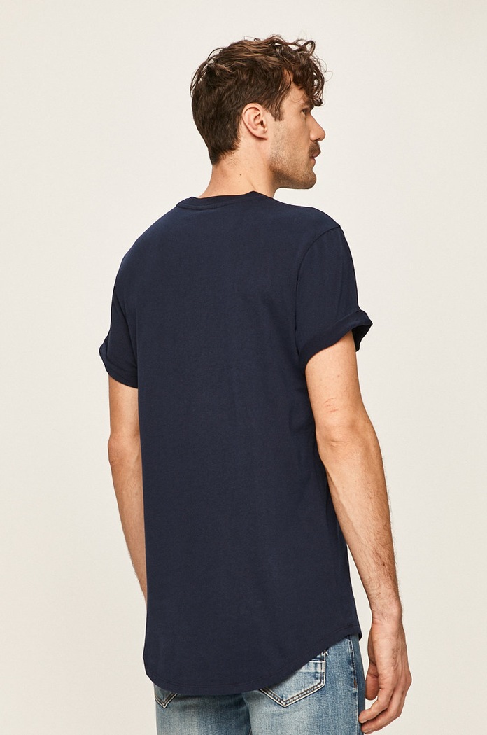 Oblečení G-Star basic tričko pánské bavlněné Lash D16396.B353 námořnická modř