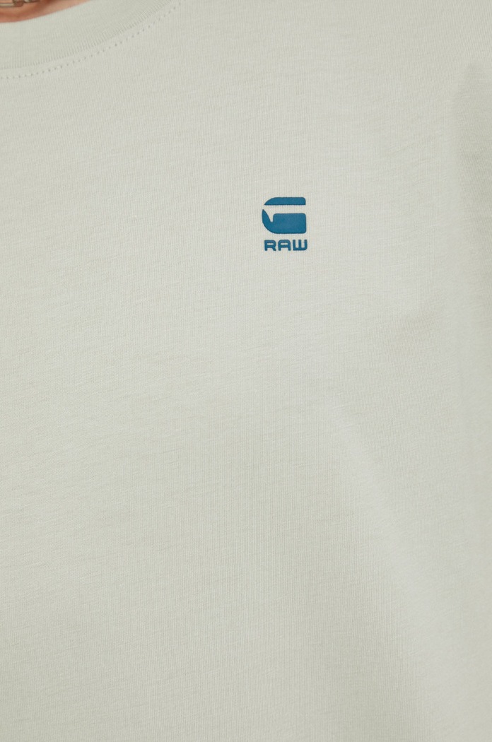 G-Star T-shirt basic męski bawełniany Lash D16396.B353 zielony