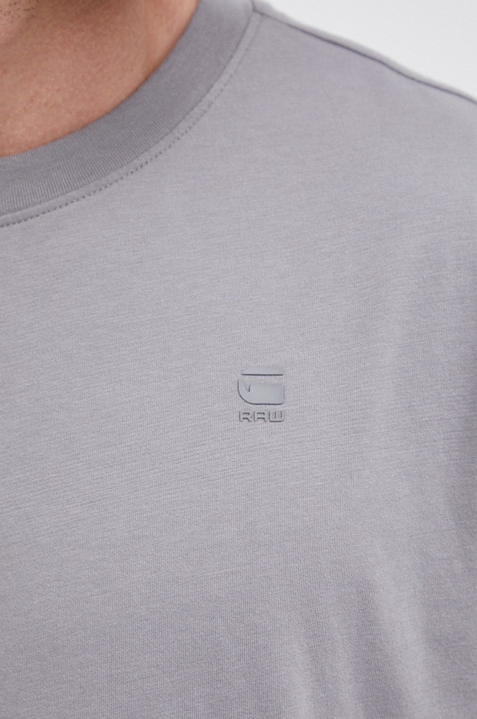 G-Star basic tričko pánské bavlněné Lash D16396.B353 šedá