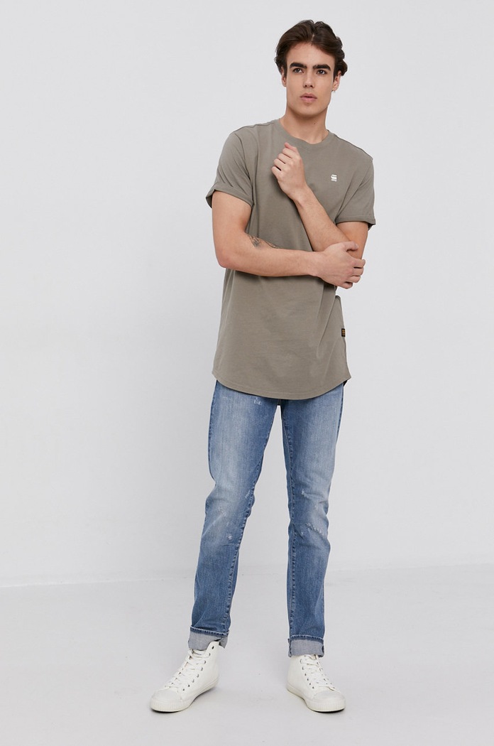 G-Star basic tričko pánské bavlněné Lash D16396.B353 zelená AA00