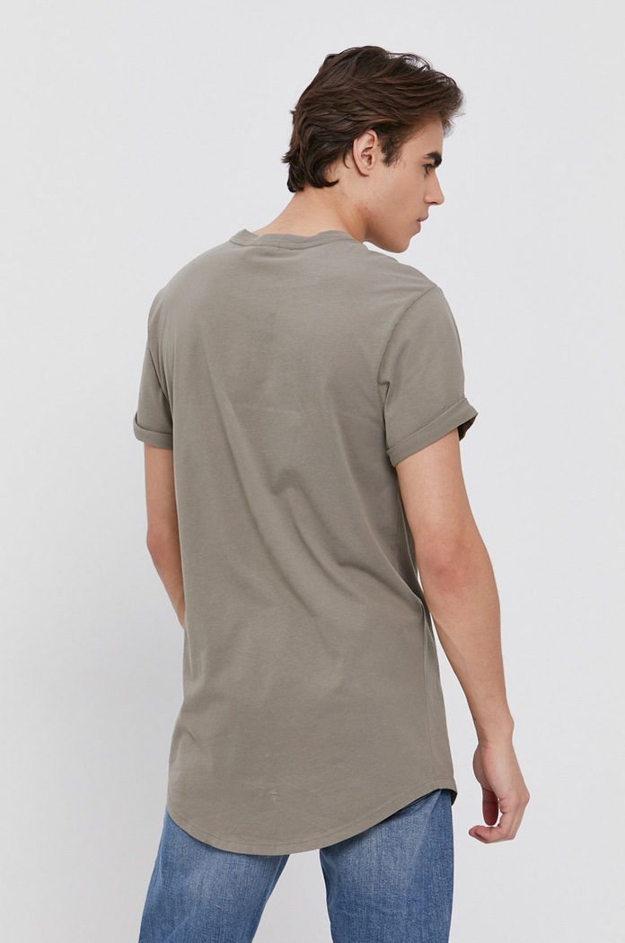 Oblečení G-Star basic tričko pánské bavlněné Lash D16396.B353 zelená