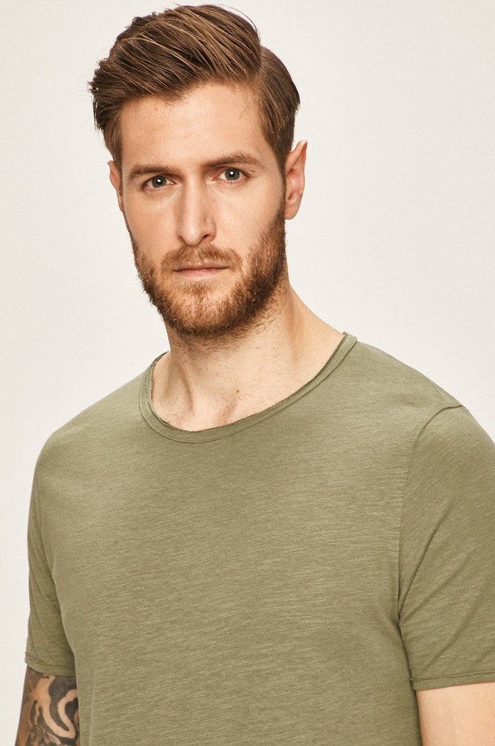 Selected Homme - T-shirt zielony 16071775